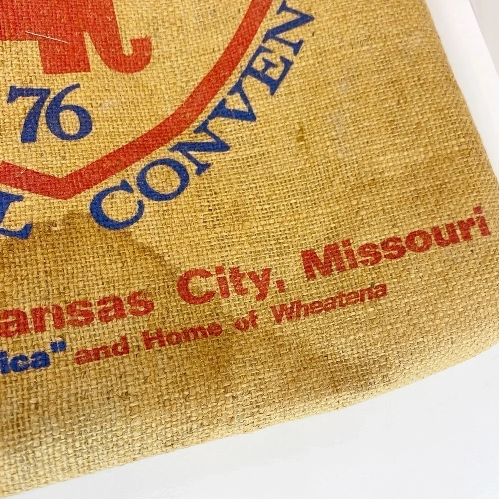 GOP Republican Convention 1976 Swag Flour Sack Canvas Tote Bag Vintage